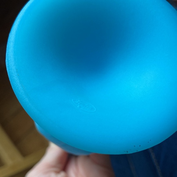 Fenton Waterlily Blue Satin Frosted Glass Floral Swung Bud Vase Vintage - Picture 5 of 6